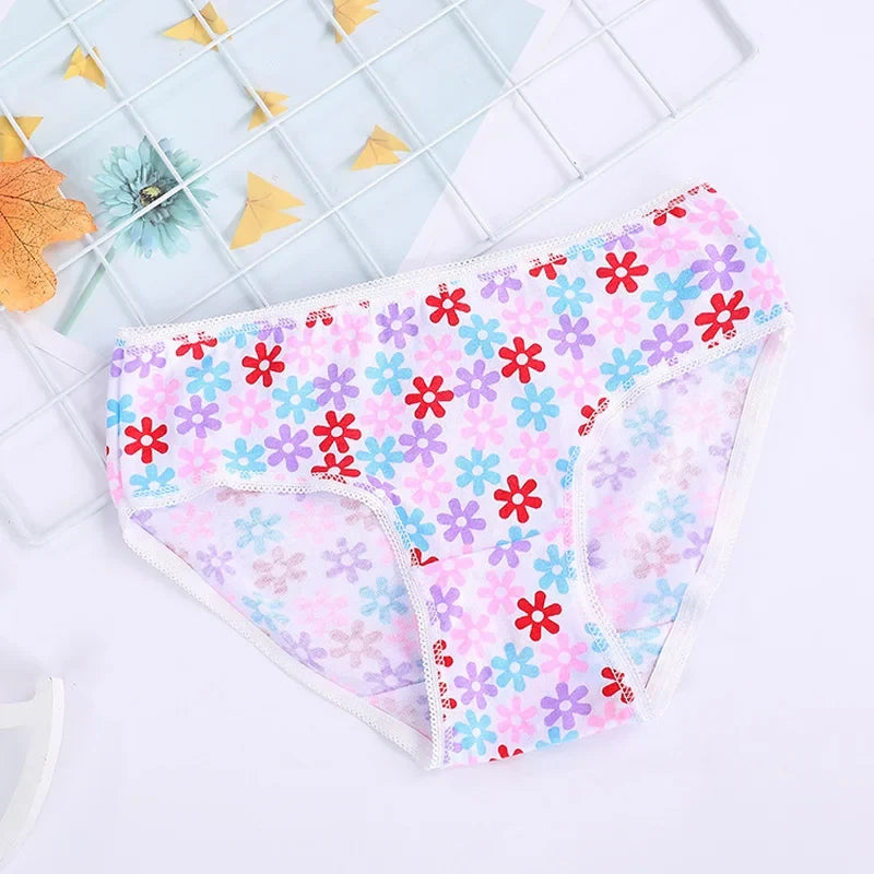 1/3/6/12 Pcs Girls Cotton Panties Set - Cute Print Kids Briefs Soft Breathable Children Underwear Shorts