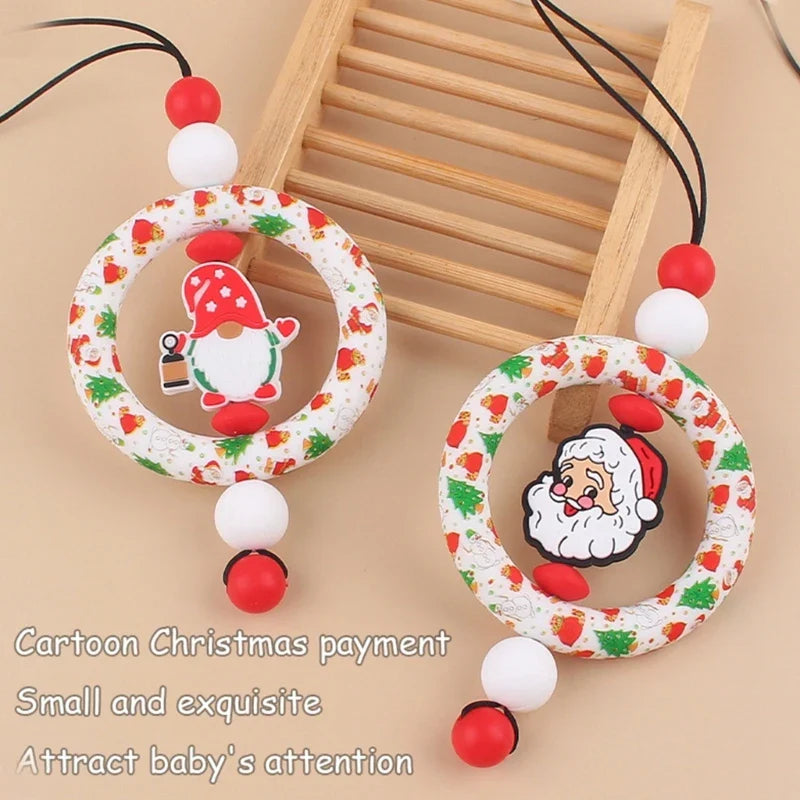 BPA-Free Silicone Baby Teether – Cartoon Sensory Chew Pendant Necklace for Newborns, Autism & ADHD Teething Care