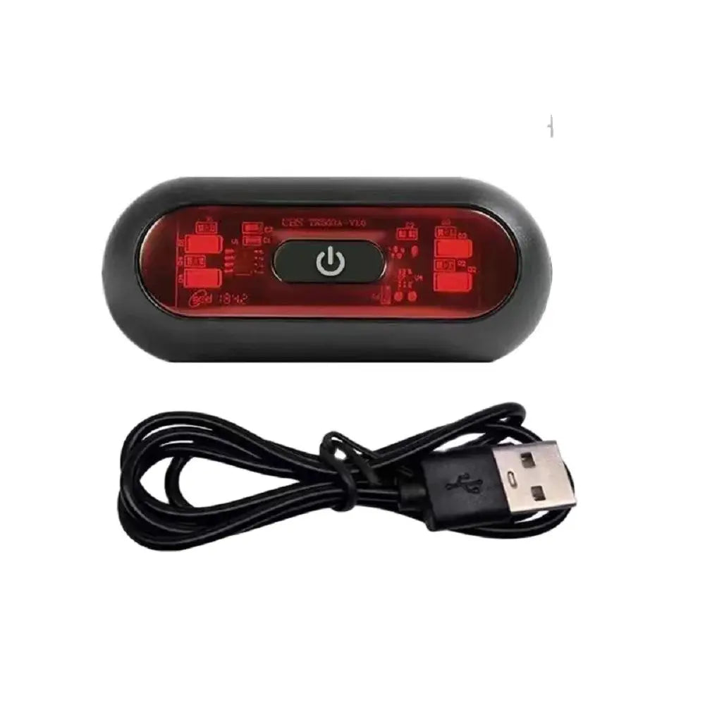 Rechargeable 4-LED Helmet Taillight – Waterproof Motorcycle & Bicycle Safety Warning Rear Signal Light for Night Riding Helmets