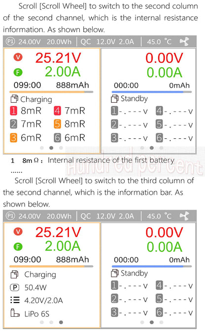 ToolkitRC M6DAC Dual Channel Smart LiPo Battery Charger – 200W AC, 350W DC x2, 15A for 1-6S LiHV PD 65W Discharger