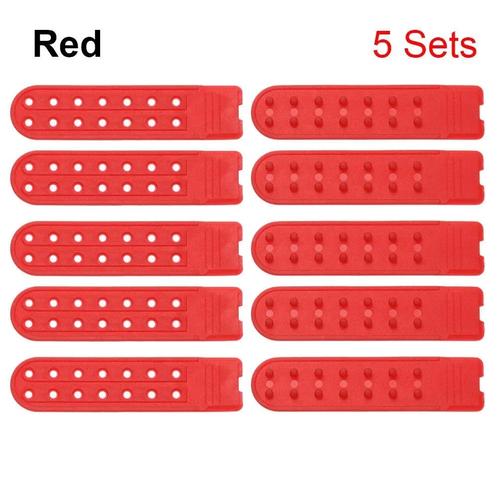5 Sets Snapback Strap Replacement - 7 Hole Colorful Hat Repair Buckle Clips for Baseball Cap Accessories