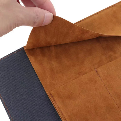 Creative Treasure Map Leather Pencil Case – Large Capacity Roll-Up Pencil Bag with Embossed Buckle, Retro Stationery Organizer