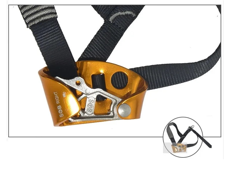 Rock Climbing Foot Ascender – Right & Left SRT Mountaineering Safety Equipment for Outdoor Climbing