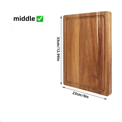 # Beech Walnut Wooden Cutting Board - Durable Kitchen Chopping Block for Cheese, Meat & Food Prep