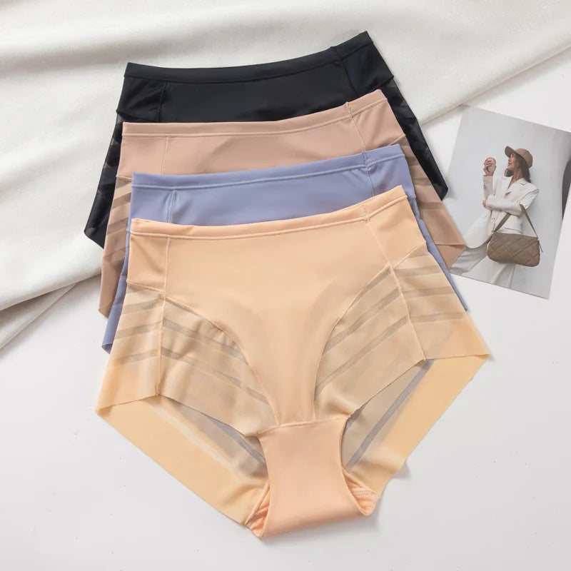 Women's Tummy Control Butt Lift Panties - Seamless Mesh Lower Belly Shapewear Briefs