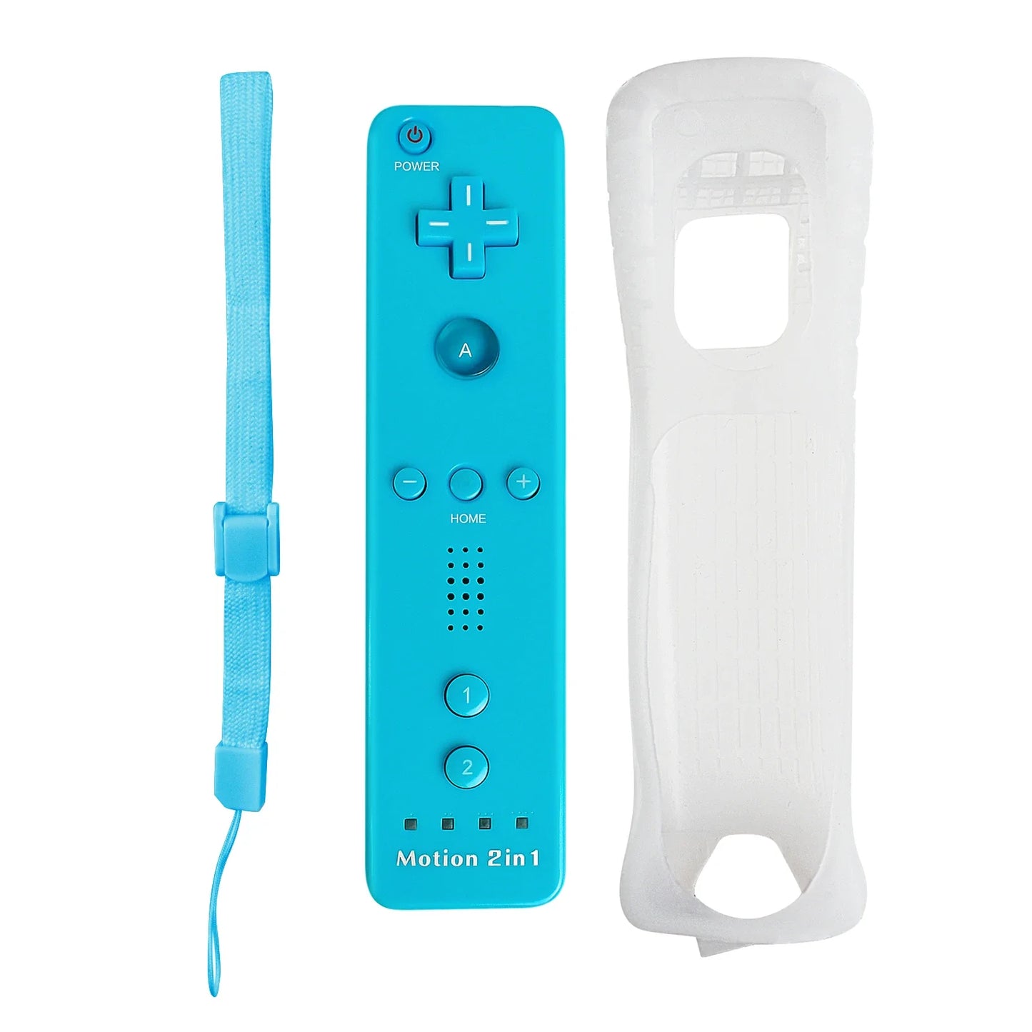2-in-1 Wireless Controller for Nintendo Wii – Motion Plus Remote with Silicone Case