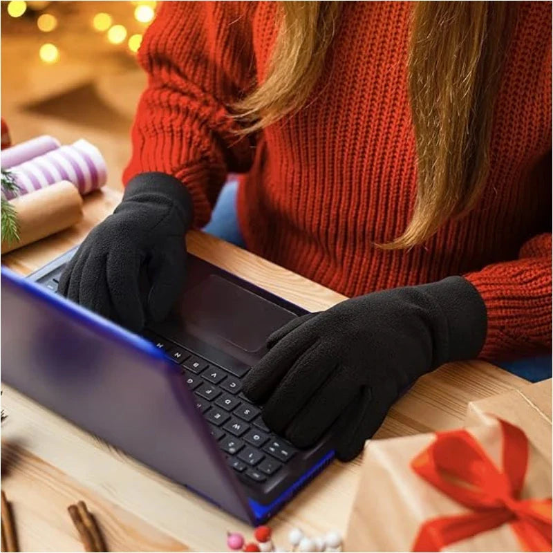 Warm Polar Fleece Winter Gloves – Touchscreen Thermal Gloves for Men & Women, Running & Hiking