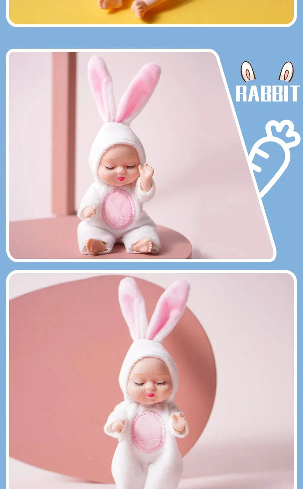 6-Piece Reborn Doll Kit – Mini Princess Sleeping Baby Dolls with Clothes & Accessories, Birthday Gift for Kids