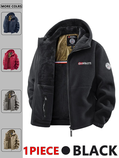Men's Autumn & Winter Outdoor Hooded Jacket – Versatile Streetwear for Daily Wear, Travel, Parties, and Commuting