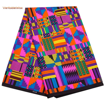 African Ankara Wax Print Fabric - Retro Double Print Patchwork Sewing Material for DIY Clothing