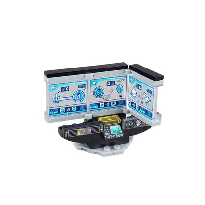 City Tech Building Blocks - Computer Control Center Model with Audio Radar & Keyboard
