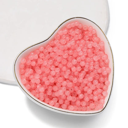 50/100pcs 4mm Colored Glass Jade Beads - Round Spacer Beads for DIY Earrings, Necklaces & Bracelets