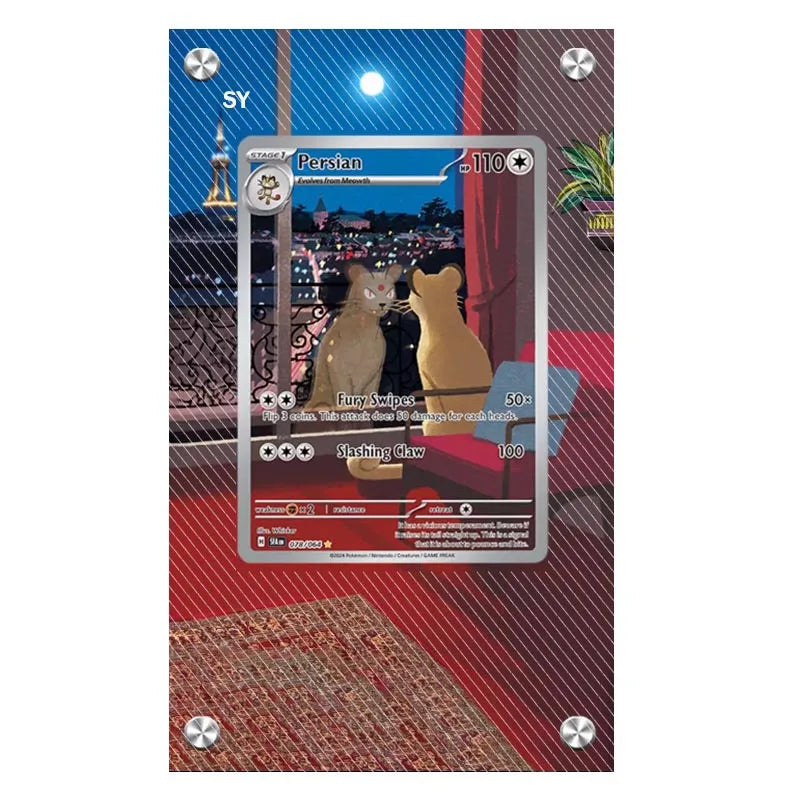 Pokémon Acrylic Extended Artwork Card Display Rack – Pikachu, Greninja, Magikarp & Kingdra Collectible Card Holder Display Case Gift