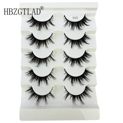 7 Pairs 3D Mink Fur False Eyelashes – Thick Short Dramatic Natural Look Makeup Lashes Wholesale