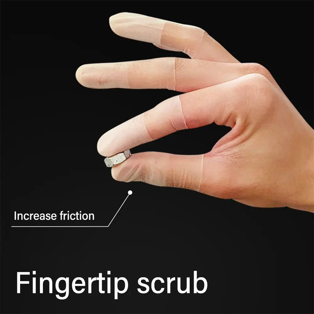 100Pcs Transparent Finger Covers - Disposable Anti-Static Non-Slip Latex Fingertip Protectors for Dust-Free Workplace Use