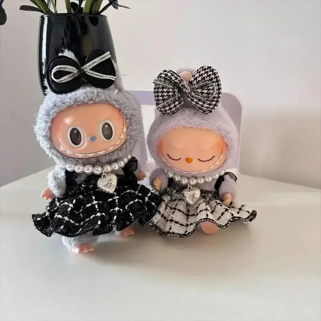 17cm Labubu Doll Clothes Set – Kpop EXO Labubu Idol V1 V2 Skirt & Sweater Outfit, Clothing Gift
