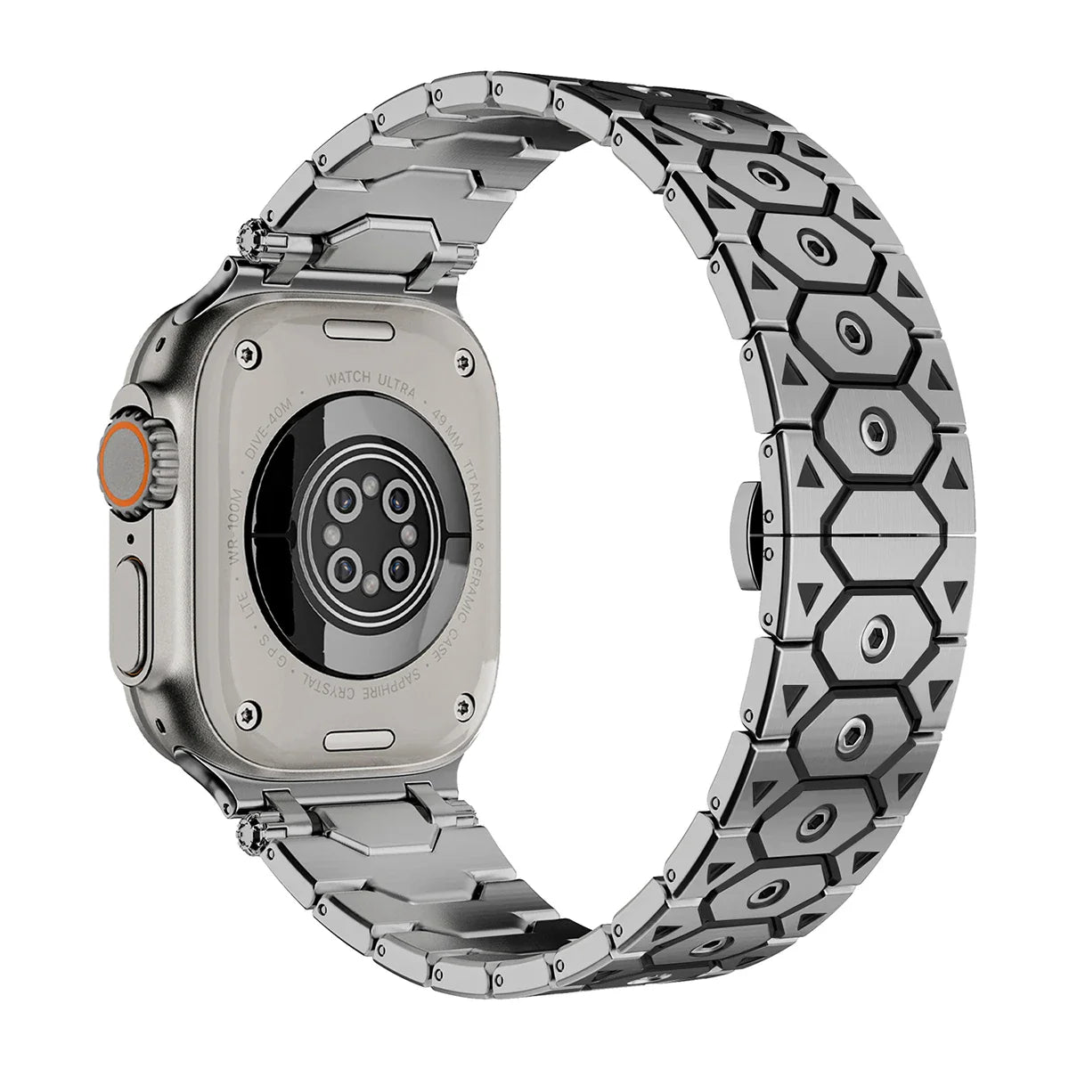 Luxury Titanium Metal Strap for Apple Watch — Stainless Steel Bracelet for Series 5-10 Ultra 2 (42mm-49mm)