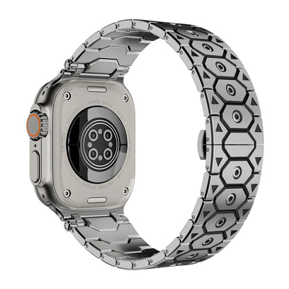 Luxury Titanium Metal Strap for Apple Watch — Stainless Steel Bracelet for Series 5-10 Ultra 2 (42mm-49mm)