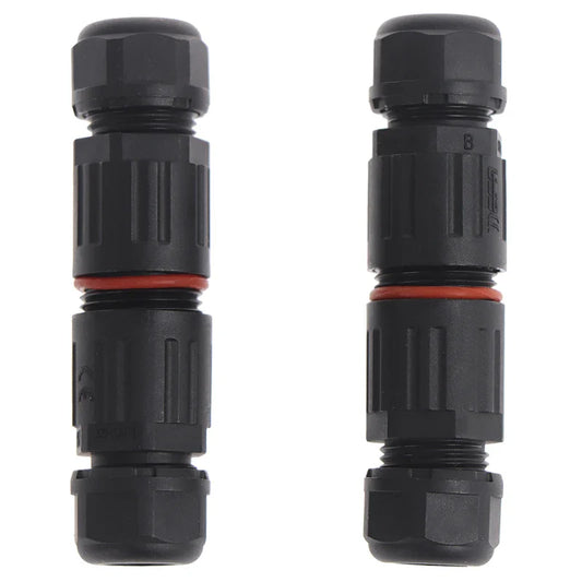 IP68 Waterproof Outdoor 2/3 Pin Electrical Plug Connector – Industrial Quick Screw Wire Cable Socket Straight Connection