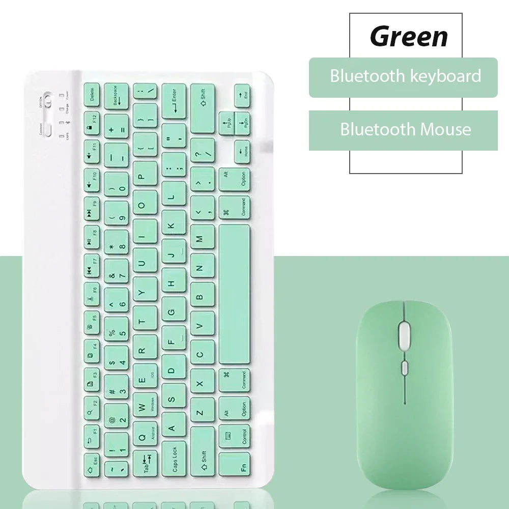 Mini Bluetooth Wireless Keyboard Set - Universal Phone Tablet iPad Keyboard and Mouse Accessories