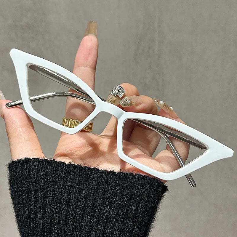 Luxury Cat Eye Reading Glasses for Women – Fashion Triangle Design Blue Light Blocking Computer Protective Eyewear