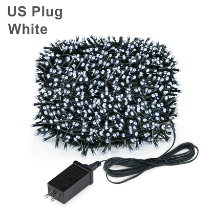2025 LED Christmas & New Year Fairy String Lights — White/Warm/RGB Waterproof Party & Wedding Decoration