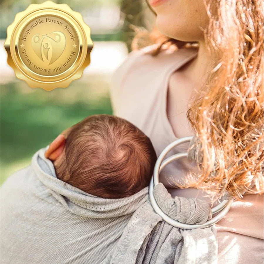 Ergonomic Baby Bib - Adjustable Dual Ring Feeding Smock with Anti-Spill Drool Protection for Newborns