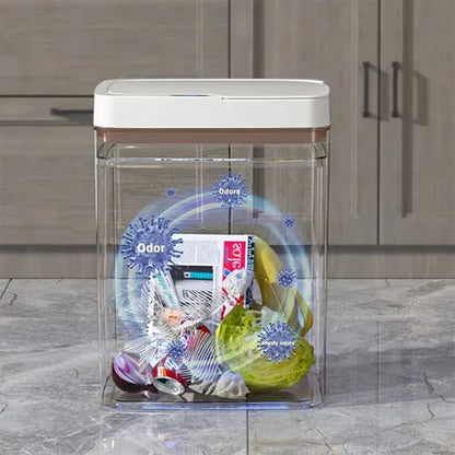 15L Smart Sensor Trash Can – Non-Contact Automatic Bagging Electronic Trash Bin for Smart Home & Bathroom, White