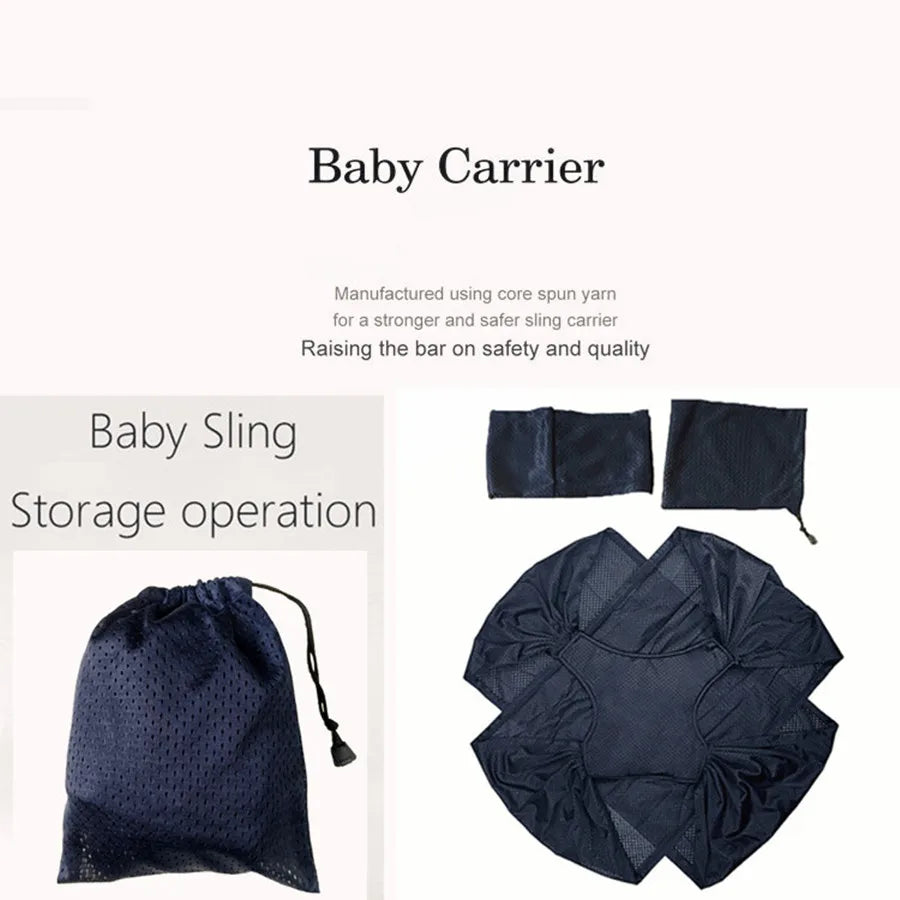 Ergonomic Baby Backpack Carrier - X-Shaped Sling with Adjustable Straps for Outdoor Parenting