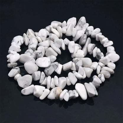 16 Inch Natural Stone Chip Beads - 5-8mm Irregular Crystal Agate Gravel Beads for DIY Bracelets & Jewelry Making
