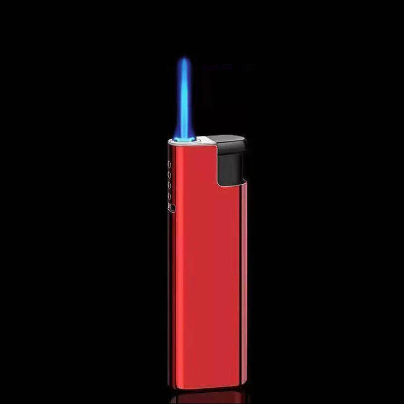 Outdoor Windproof Blue Flame Lighter – Direct Injection Cigarette Lighter for Camping & Smoking Tools (1/50 Pack)