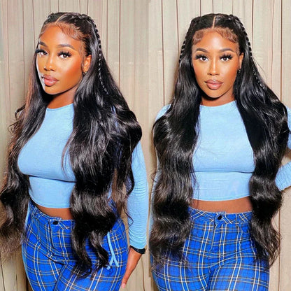 13x4/13x6 Body Wave Transparent Lace Front Wig – HD Bling Hair, 180% Density Human Hair, 4x4 Lace Closure for Women