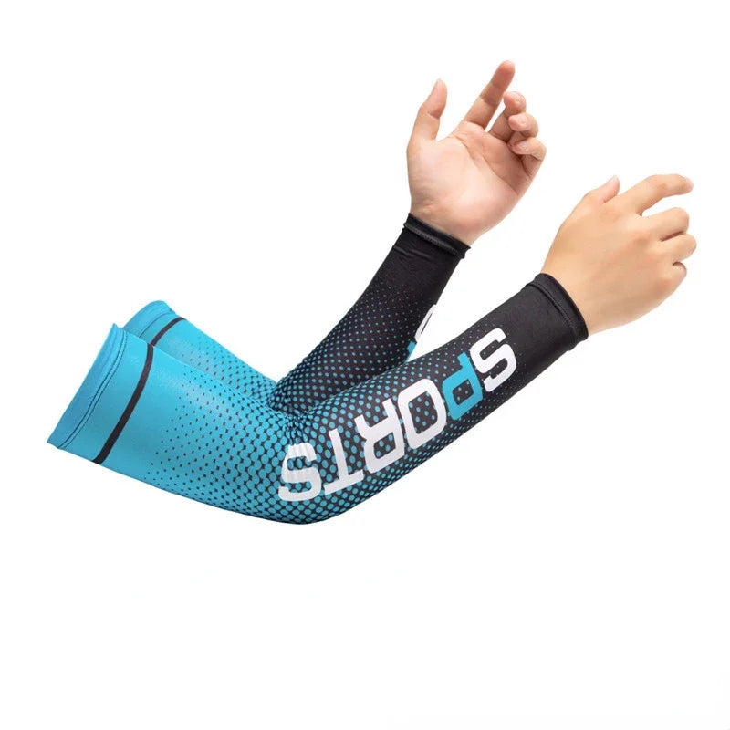 UV Protection Cooling Arm Sleeves - Ice Silk Sunscreen Gloves for Cycling & Outdoor Sports