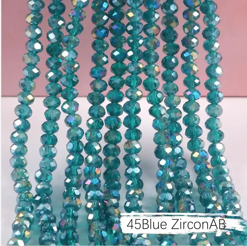 Austria Crystal Rondelle Beads - 2mm/4mm/6mm/8mm Faceted Glass Spacer Beads for DIY Jewelry & Bracelet Making