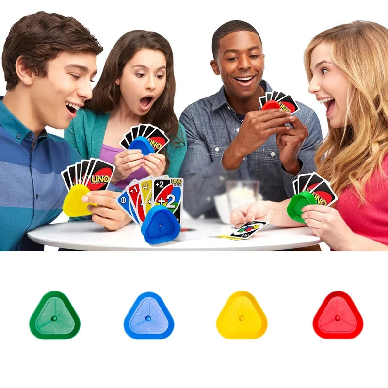 4PCS Triangle Playing Card Holders - Hands-Free Poker Card Stands for Children, Seniors, and Board Games