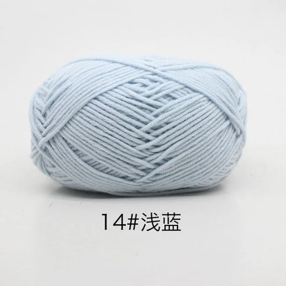 40-50g/Set 4ply Milk Cotton Knitting Yarn – Dyed Lanas for Crochet, Sweaters, Hats & Dolls, Affordable Craft Supplies