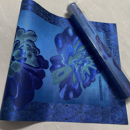 African SEGO Gele Headtie - 3D Embroidered Ankara Head Wrap & Hair Scarf 2PCS