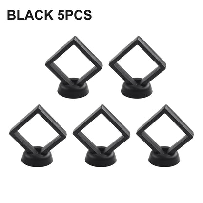 3D Floating Jewelry & Coin Display Frame – Clear Stand for Rings, Pendants, and Gemstones