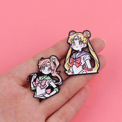 Cartoon Anime Enamel Brooch Pins – Kawaii Metal Badge Jewelry for Clothing & Backpack Gifts