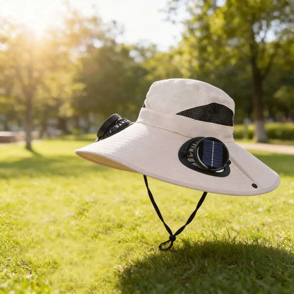Solar Fan Hat - Breathable 3-Speed Cooling Visor Cap with UV Protection for Fishing & Summer