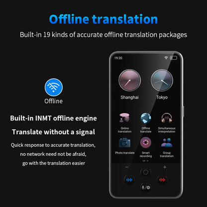 S85 Pro Language Translator Device - 138 Languages, 4-inch Screen, Voice & Video Recording, Offline Translation, 8GB Storage & 2000mAh Battery