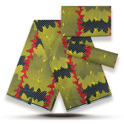 African Wax Print Fabric - High-Quality Cotton Ankara Gold Print Pagne for Wedding & Dress Sewing