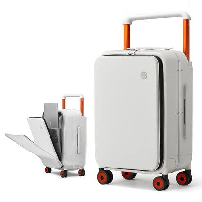 Mixi 20" Wide Handle Carry-On Suitcase – Men & Women Travel Trolley Luggage with PC Aluminum Frame M9275