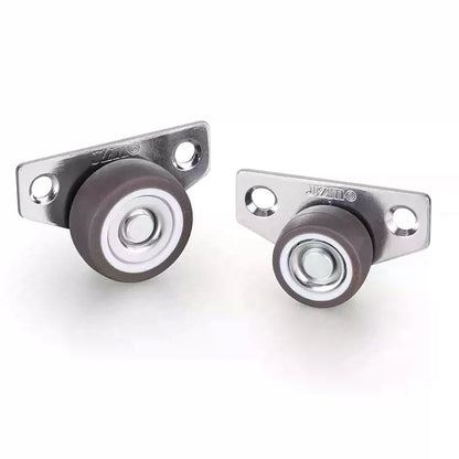 4Pcs Silent Rubber Casters | Low Profile Drawer Wheels for Furniture, Kitchen Cabinets, Tables, Side Installation Replacement