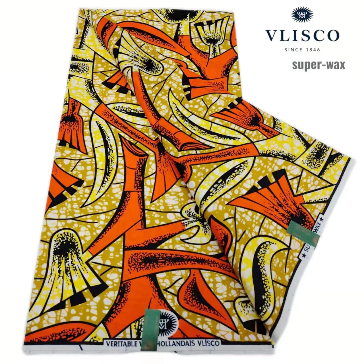 Original African Wax Print Fabric - 6 Yards Soft 100% Cotton Nigerian Ankara Pagne Batik Material