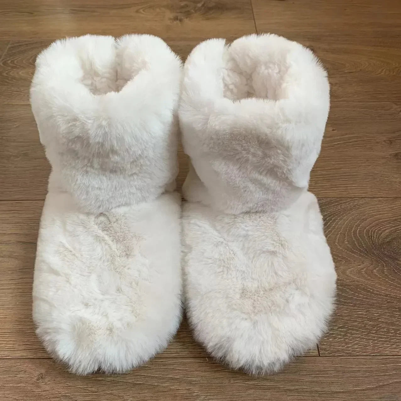 Women’s Winter Slipper Boots – Warm Plush Fur Indoor Flat Fuzzy House Shoes & Slides