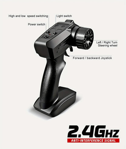 New 1:24 High-Speed RC Drift Car — 20KM/H 4WD Remote Control Racing Vehicle with Replaceable Tires, Competition Toy for Kids
