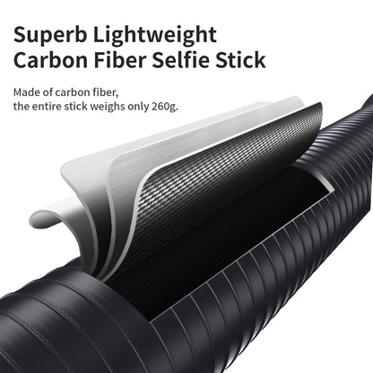 aMagisn 3M Invisible Selfie Stick - 1.2M Carbon Fiber Telescopic Monopod for DJI, GoPro, Insta360 X3/X4 Accessories