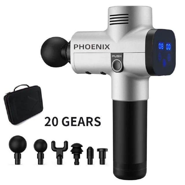 Phoenix A2 Deep Tissue Massage Gun — Muscle Relaxation & Pain Relief Therapy for Back, Legs & Feet
