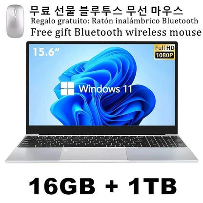 CARBAYTA 15.6" Laptop – Intel Celeron N5095, 16–32GB RAM, 128GB–2TB SSD, Windows 11, 1080P Notebook for Office & Study